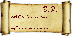 Deák Patrícia névjegykártya