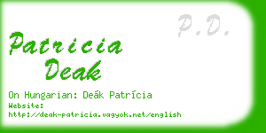 patricia deak business card